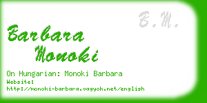 barbara monoki business card